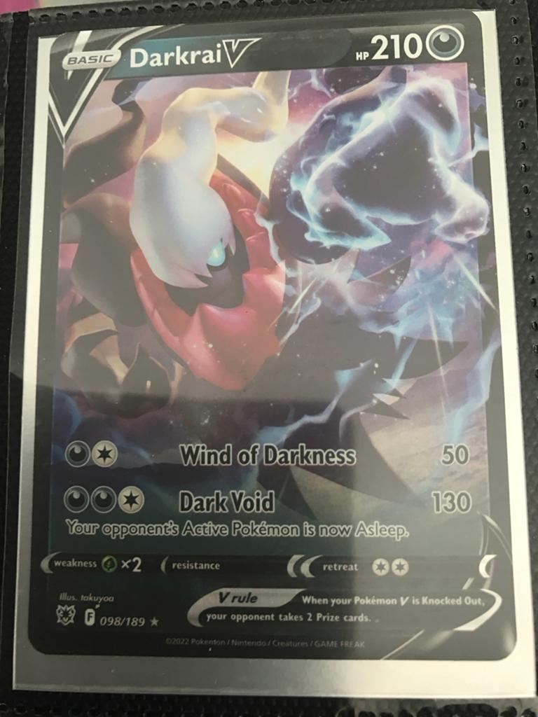 Pokémon Kaart Darkrai V 098/189 - Astral Radiance, Ophalen of Verzenden, Zo goed als nieuw, Losse kaart
