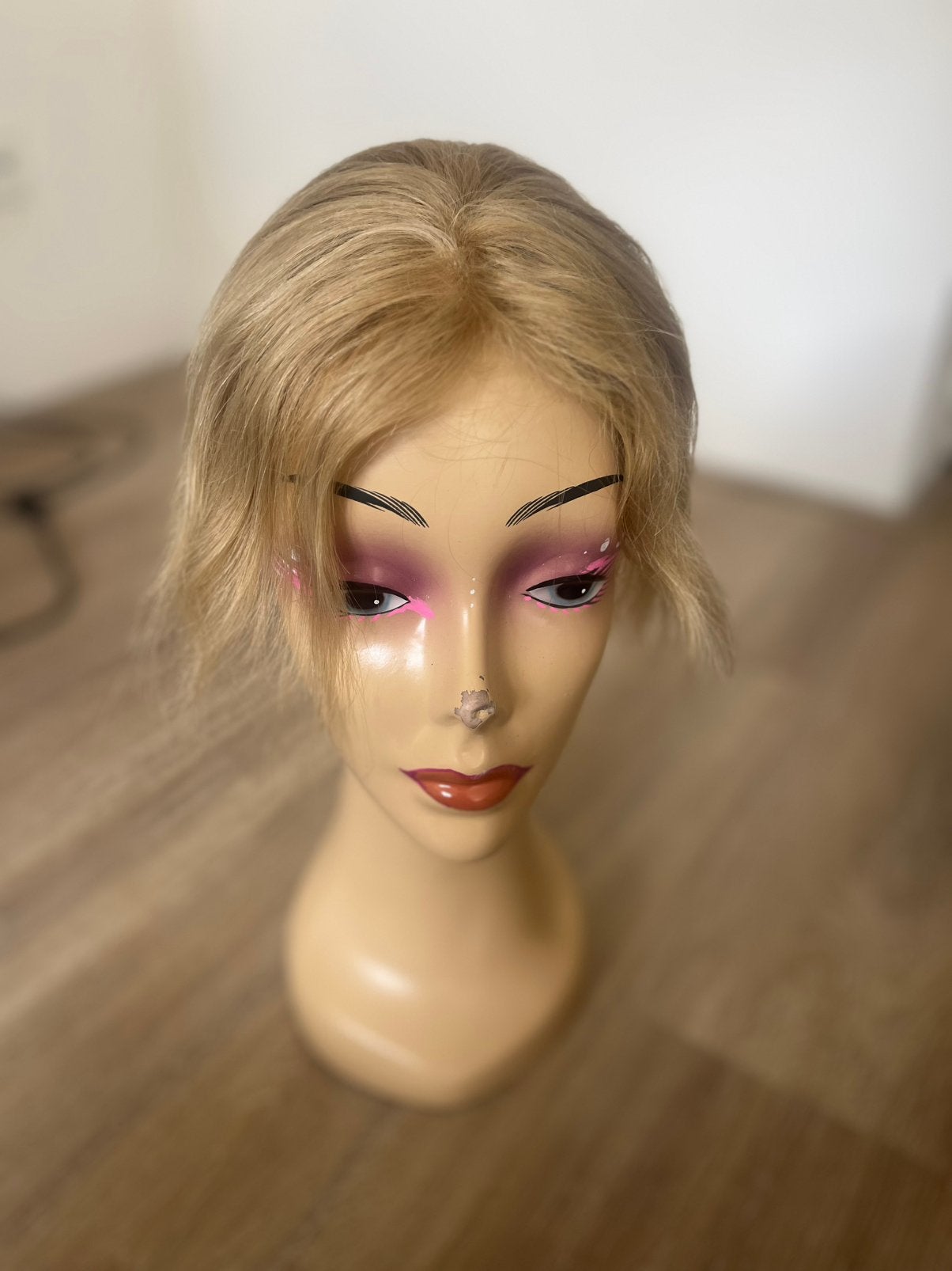100% virgin human hair lace topper, haarwerk honing blond, Sieraden, Tassen en Uiterlijk, Uiterlijk | Haarverzorging, Ophalen of Verzenden