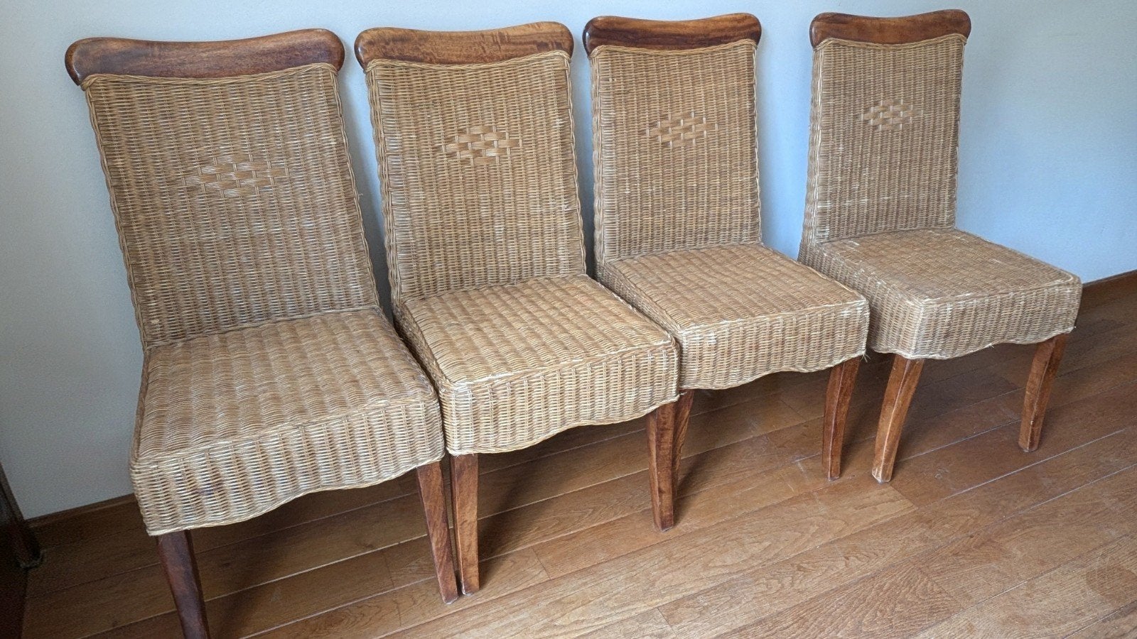 Eettafel stoelen., Ophalen, Gebruikt, Bruin, Hout