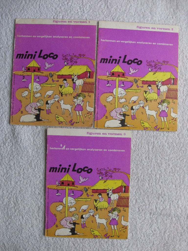 3, wat oudere mini loco boekjes: Figuren en Vormen, Ophalen of Verzenden, Gebruikt