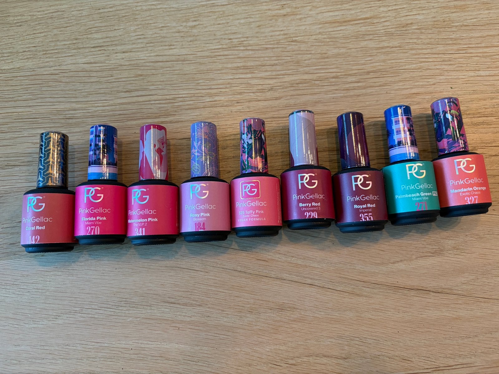 PinkGellac 9 kleuren nagellak, Ophalen of Verzenden, Zo goed als nieuw, Overige kleuren, Handen en Nagels
