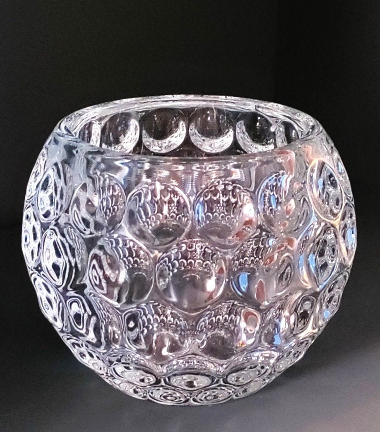 Fitz & Floyd Crystal Votive Holder Candle Bowl, Meerkleurig, Overige merken, Ophalen of Verzenden, 11 cm