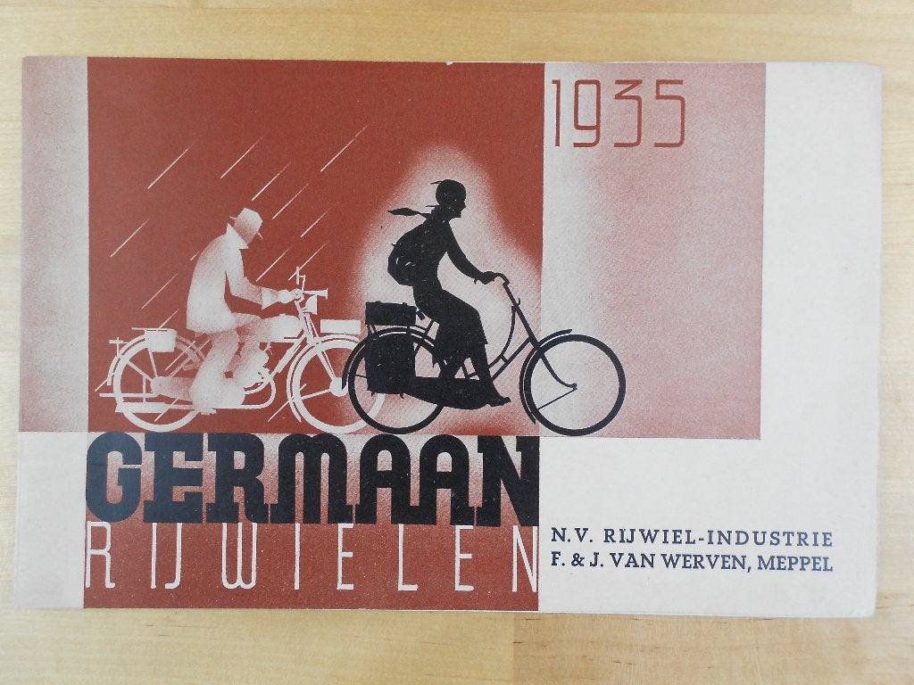 Germaan Fiets & Motorfiets Brochure 1935 – Sachs Villiers, Folder, Zo goed als nieuw, Germaan, Ophalen of Verzenden