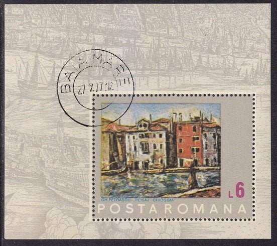 B609 - Roemenië Michel blok 99 gestempeld , Schilderij, Verzenden, Overige landen, Gestempeld