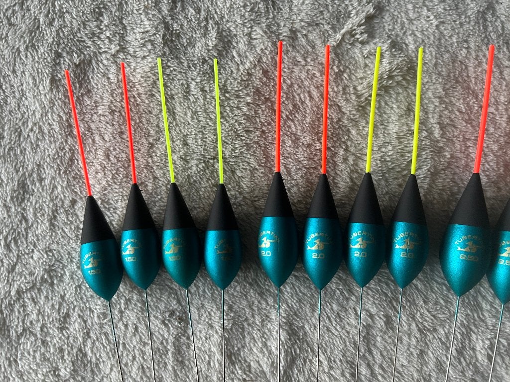 adv 184 / NIEUW serie 12 dobbers TUBERTINI, Ophalen of Verzenden, Nieuw, Dobber of Lood