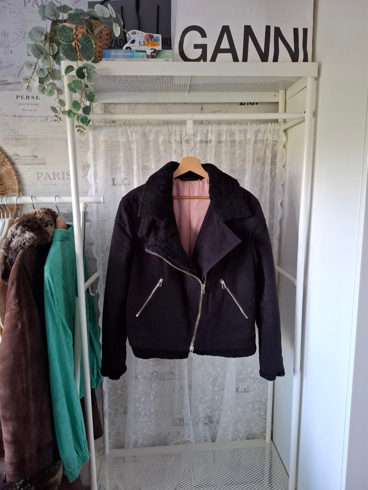 Acne Studios Veba Heavy Cotton Biker Jas maat 40, Maat 38/40 (M), Zwart, Acne, Ophalen of Verzenden
