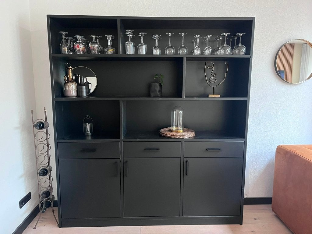 Maatwerk vakkenkast / buffetkast zwart, Ophalen