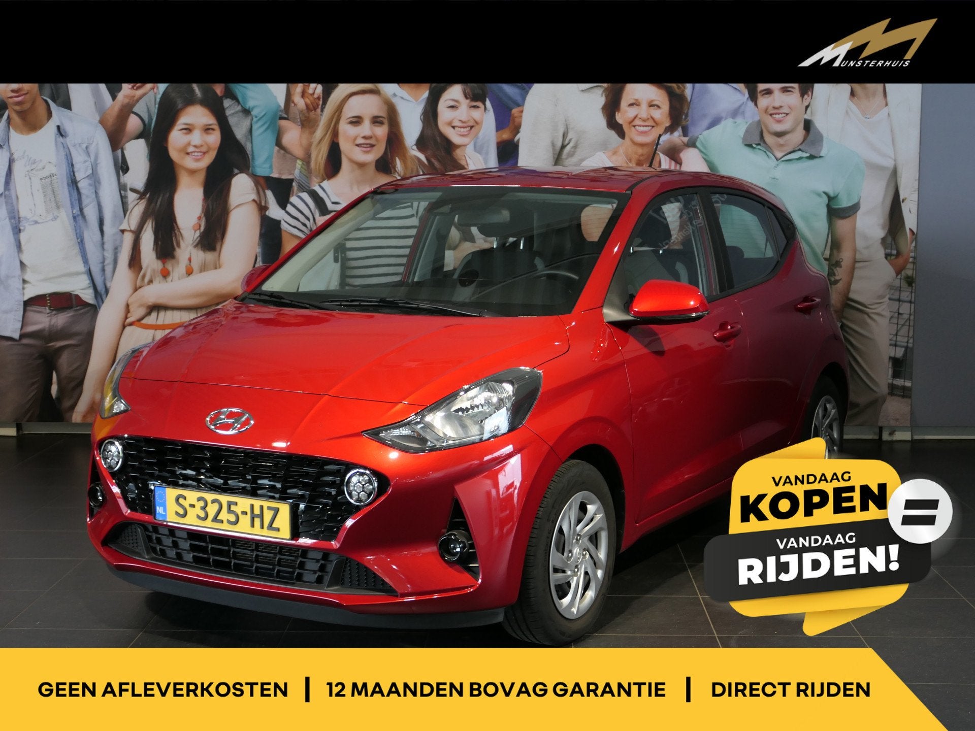 Hyundai i10 1.0 Comfort Smart - Occasion Lease vanaf €424, Stof, Gebruikt, 899 kg, 4 stoelen