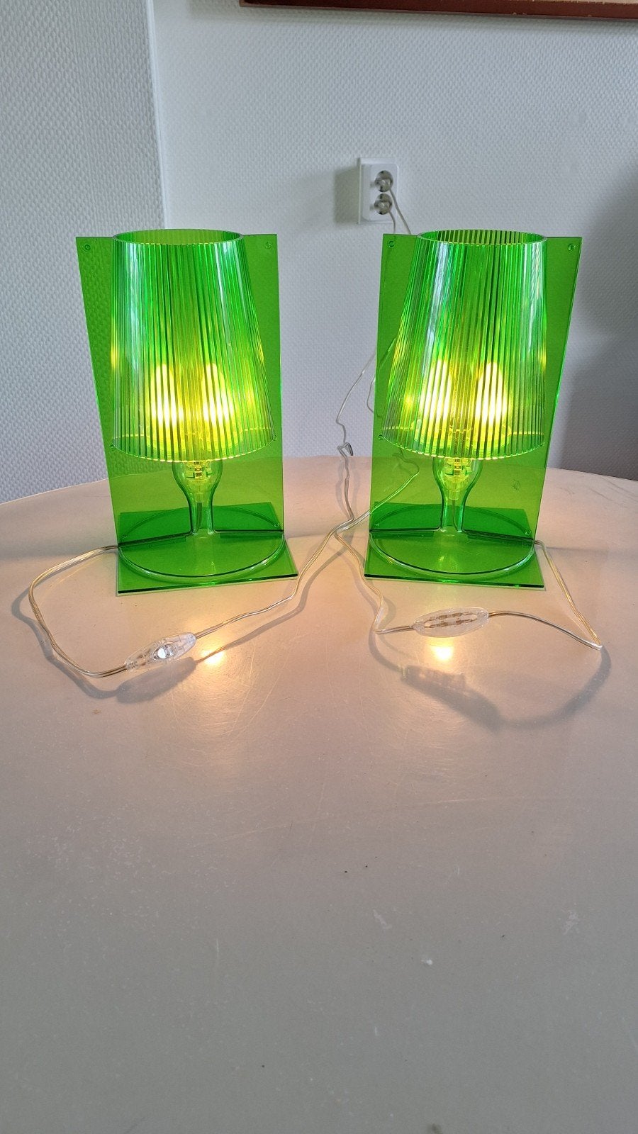 Set van 2 originele Kartell "Take" tafellampen., Ophalen, Kunststof, Gebruikt, Overige merken