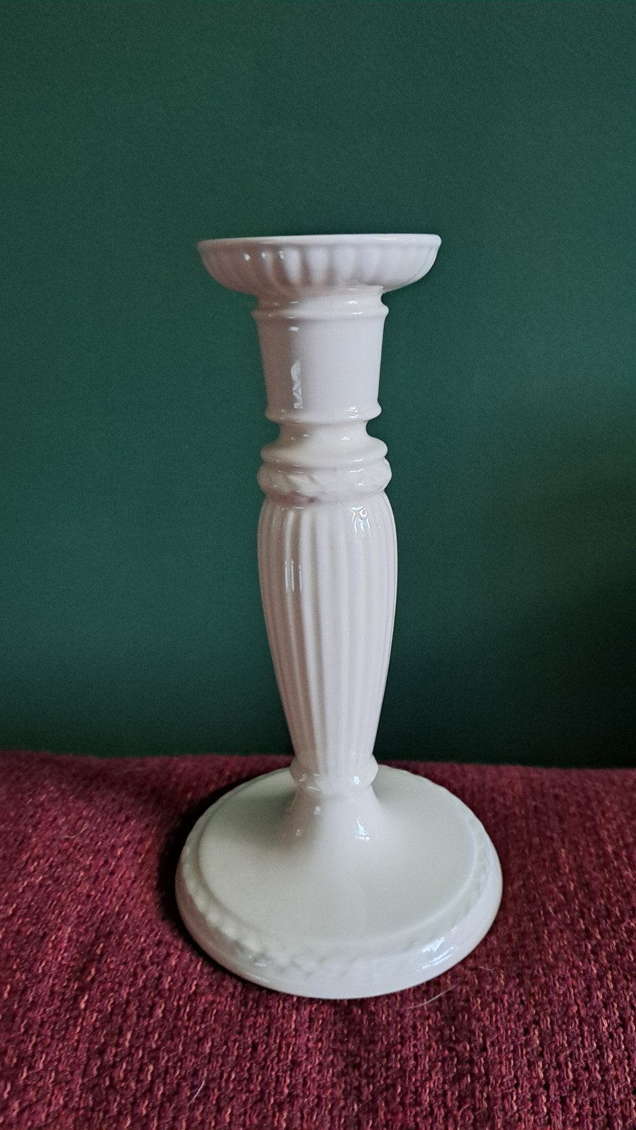 Wedgwood Kaarsenhouder - Crèmekleurig Keramiek, Ophalen of Verzenden, Keramiek of Aardewerk