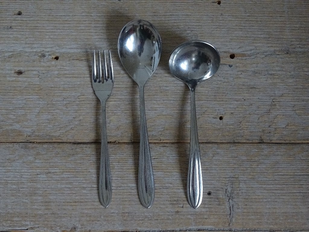 Bestek, Keltum P3, Puntfilet, Chroom, gaaf, Antiek en Kunst, Antiek | Bestek, Ophalen of Verzenden