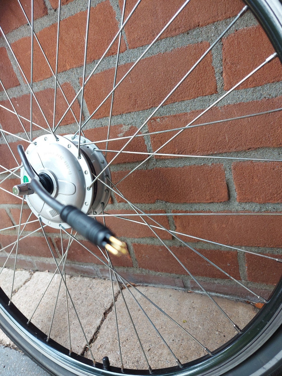 Elektrische fiets voorwiel met motor en controller, Gebruikt, Elektrische fiets, Onbekend, Aluminium