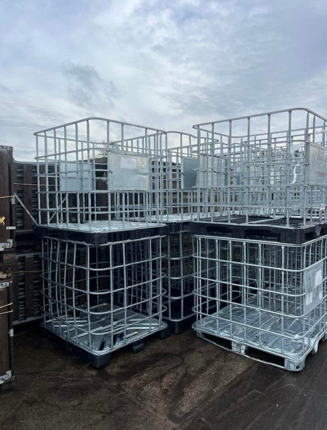 IBC kratten voor haardhout of dakpannen, Ophalen, 100 cm of meer, 60 cm of meer, Zo goed als nieuw