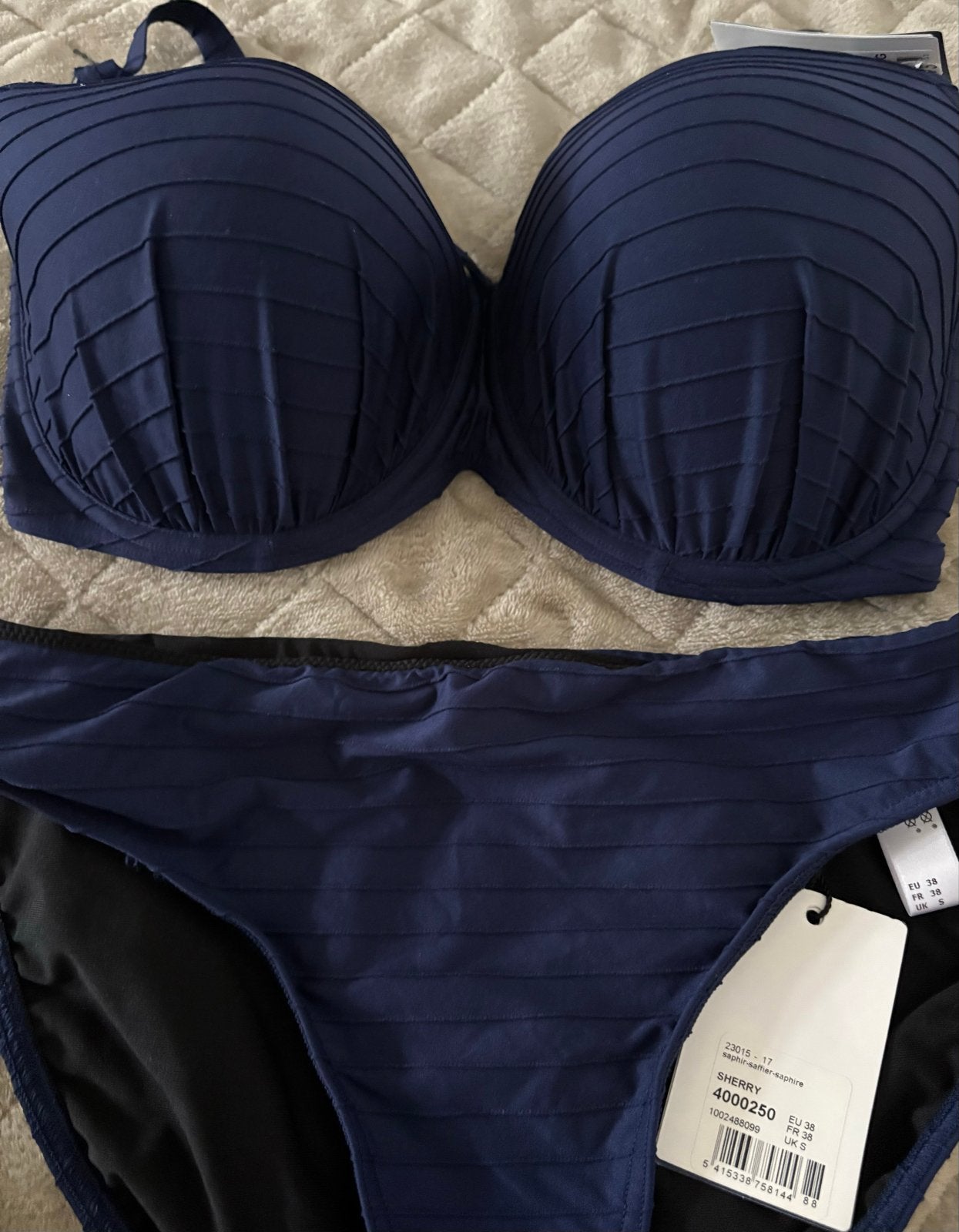 Prima Donna bikini maat 70 G broekje maat 38, Verzenden, Nieuw, Blauw, Bikini