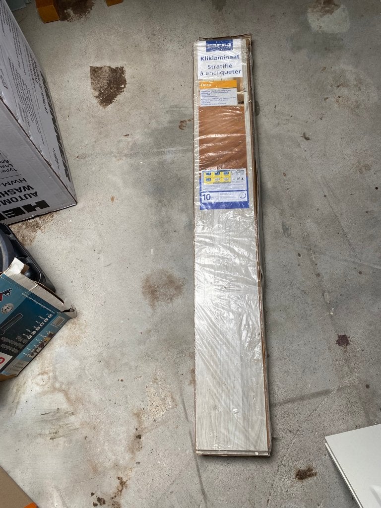 Wit houtkleurig laminaat - GAMMA Kliklaminaat, Wit, Nieuw, Ophalen of Verzenden, Minder dan 5 m²