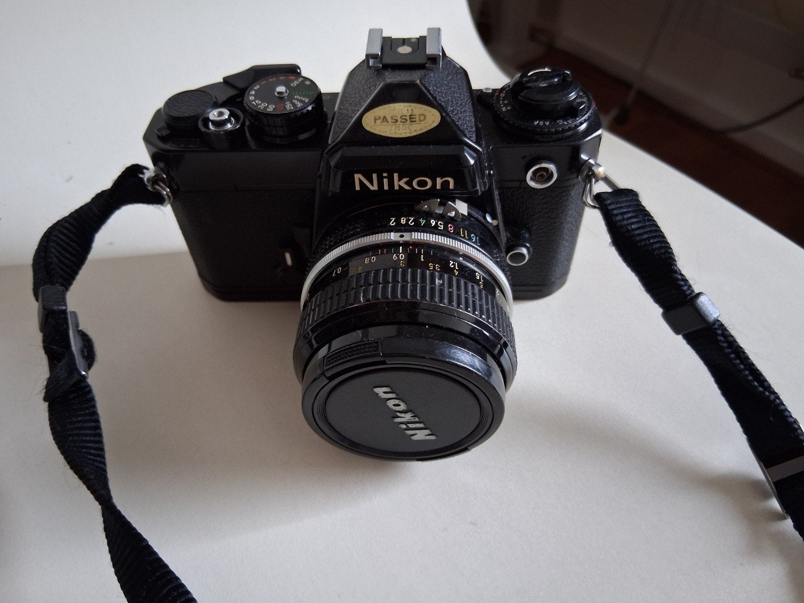 Goed werkende analoge Nikon FE fototoestel met 50 mm lens, Audio, Tv en Foto, Fotocamera's Analoog, Ophalen of Verzenden, Gebruikt