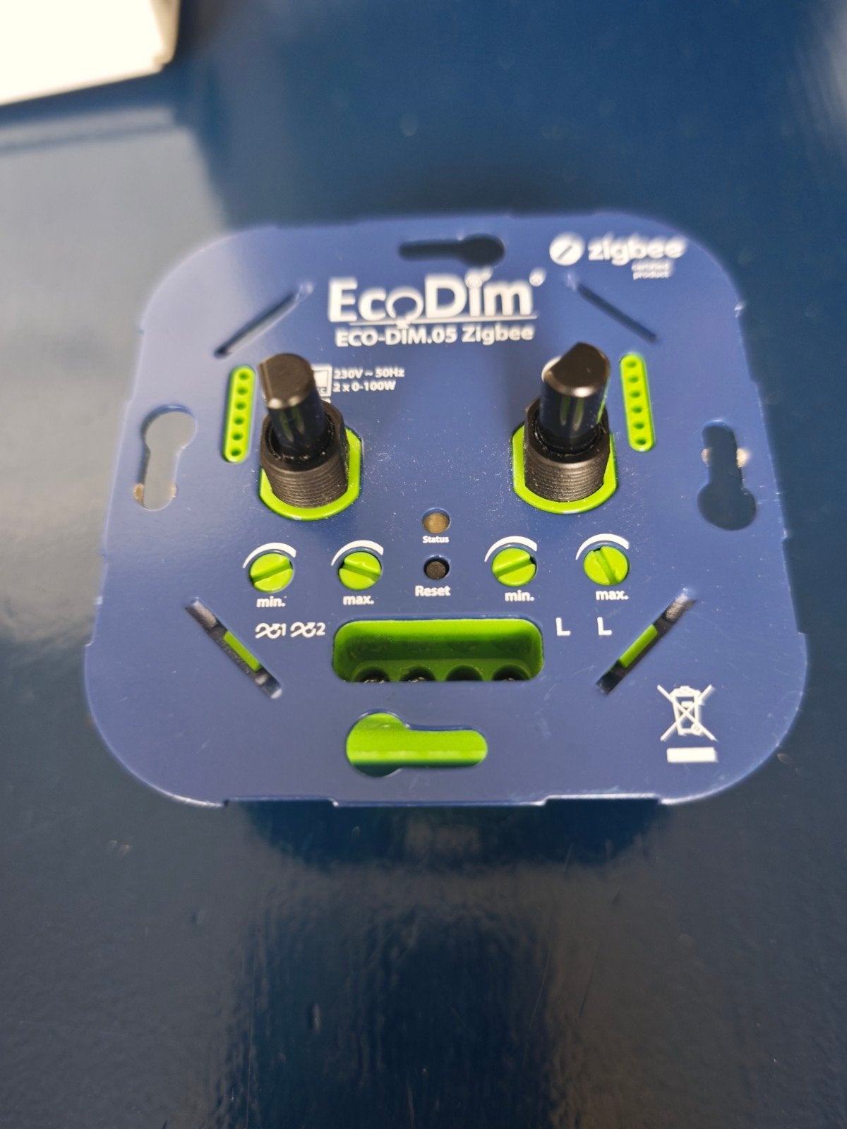 EcoDim ECO-DIM.05 dubbele Zigbee Smart LED Dimmer, Ophalen of Verzenden, Zo goed als nieuw, Overige merken, Dimmer