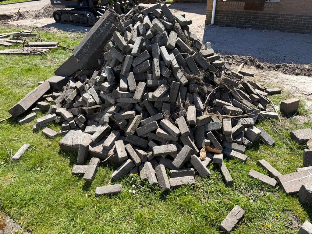 Mooie partij waaltjes, Ophalen, Gebruikt, Klinkers, 5 tot 10 m²