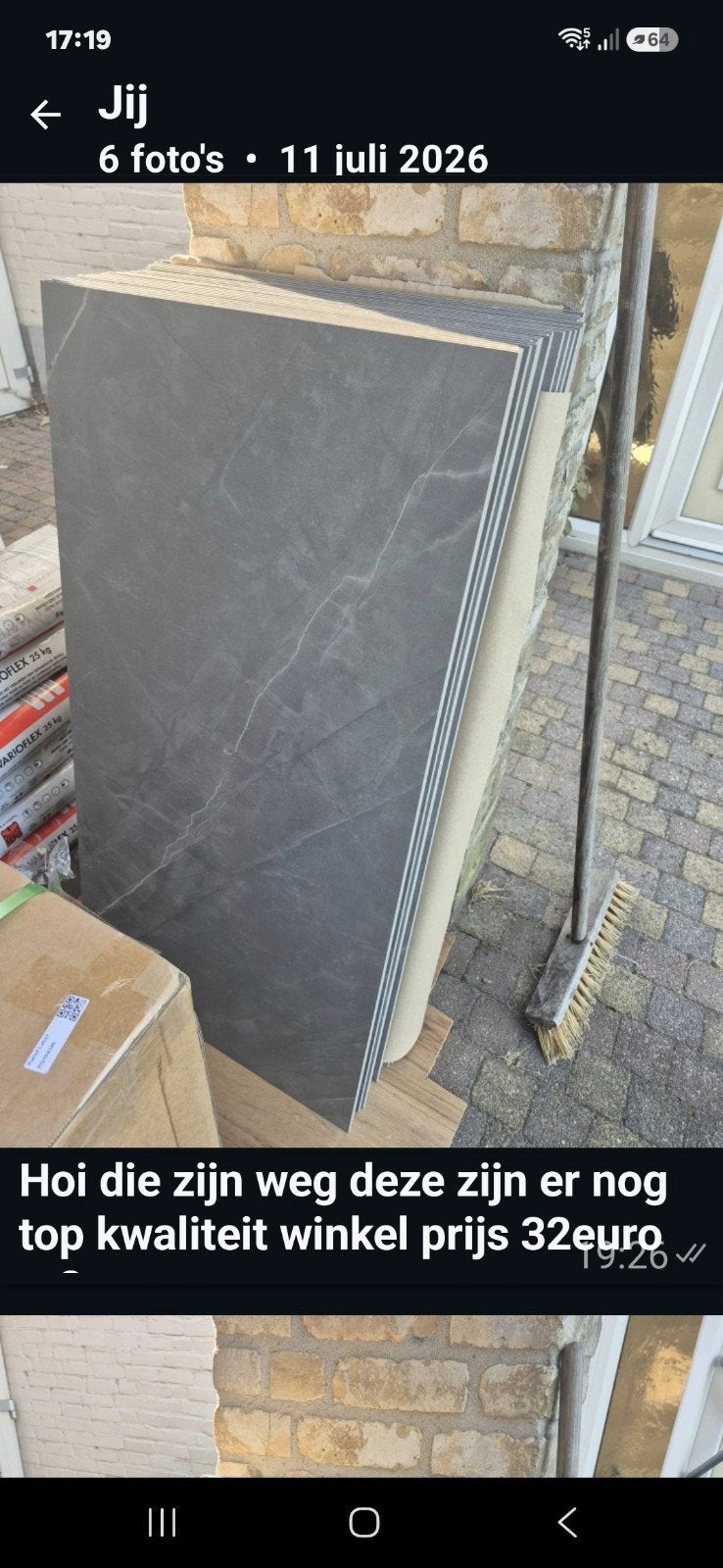 a en j stones premium tegel, Doe-het-zelf en Verbouw, Tegels, Ophalen, 60 cm of meer, Nieuw, 10 m² of meer