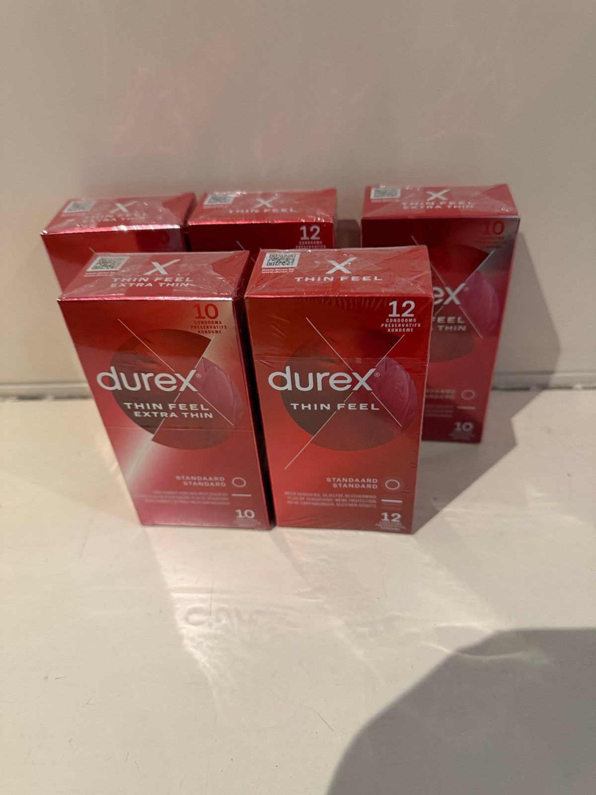 Durex Thin Feel condooms 5x12 ongeopend,tht 2-2031, Ophalen of Verzenden, Nieuw
