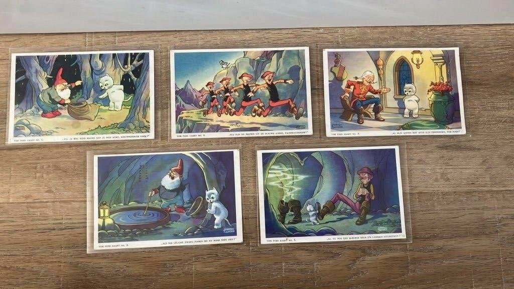Tom poes kaarten 1 t/m 5, Ophalen of Verzenden, Olivier B, Bommel en Tom Poes, Gebruikt, Overige typen