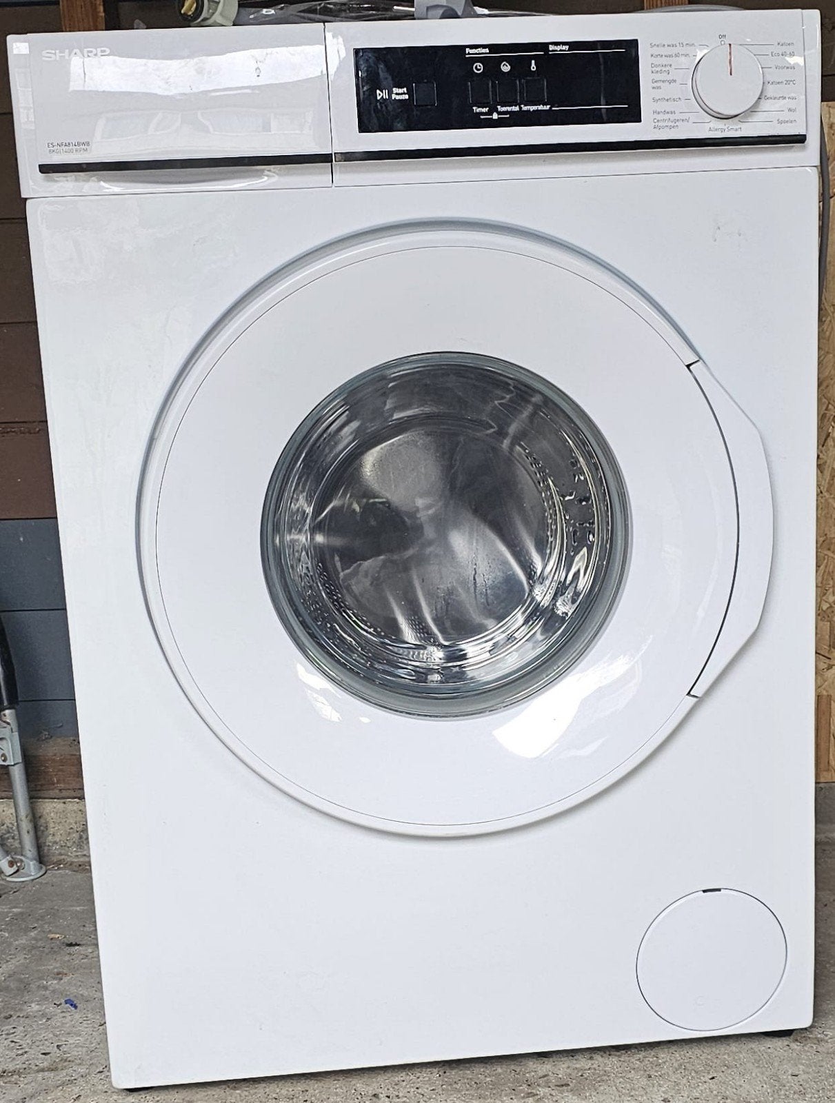 Sharp Wasmachine - Zo goed als nieuw, Ophalen of Verzenden, Zo goed als nieuw, Voorlader, Kort programma