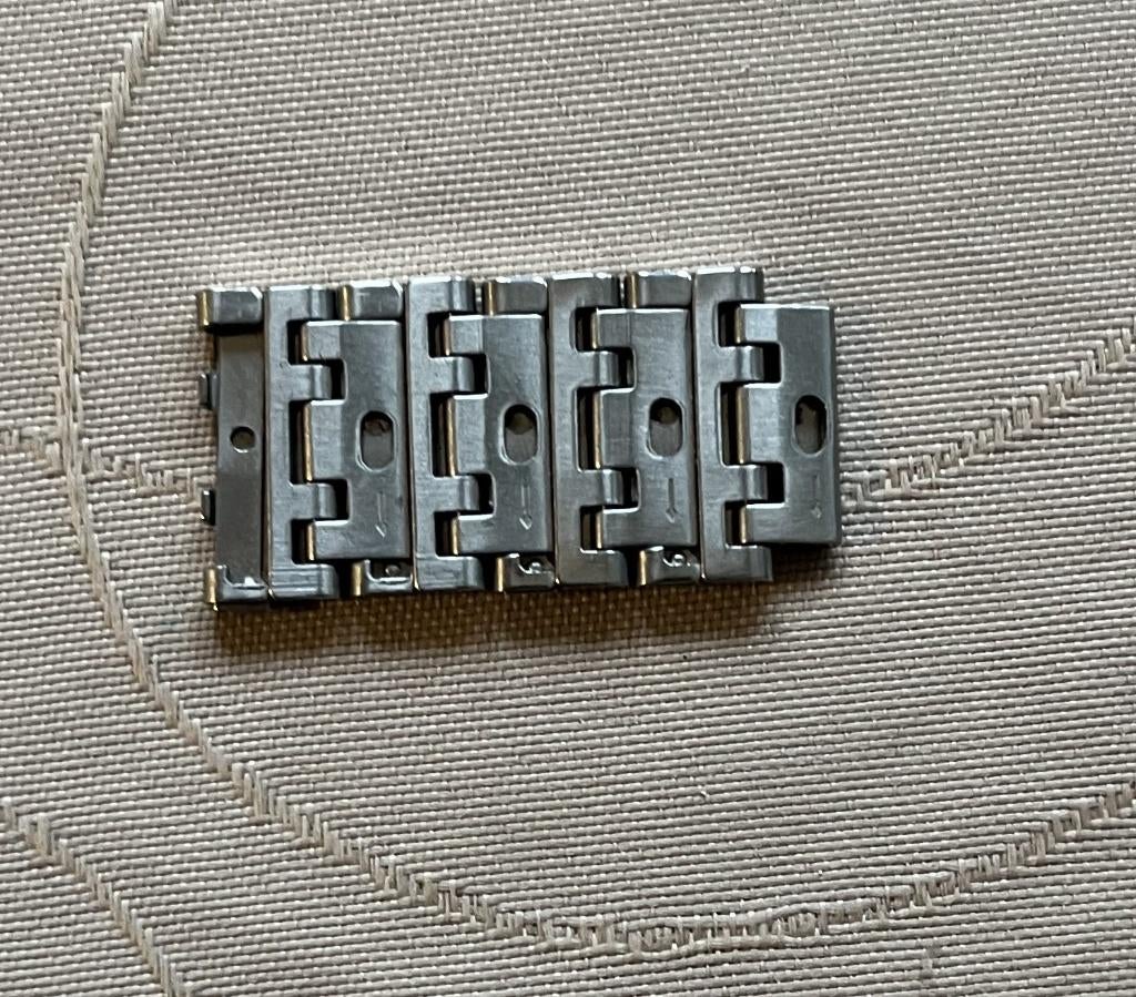 4 nieuwe RVS schakels voor Seiko Chronograph 6139-7050, 7070, Sieraden, Tassen en Uiterlijk, Overige merken, Staal, Staal, Polshorloge
