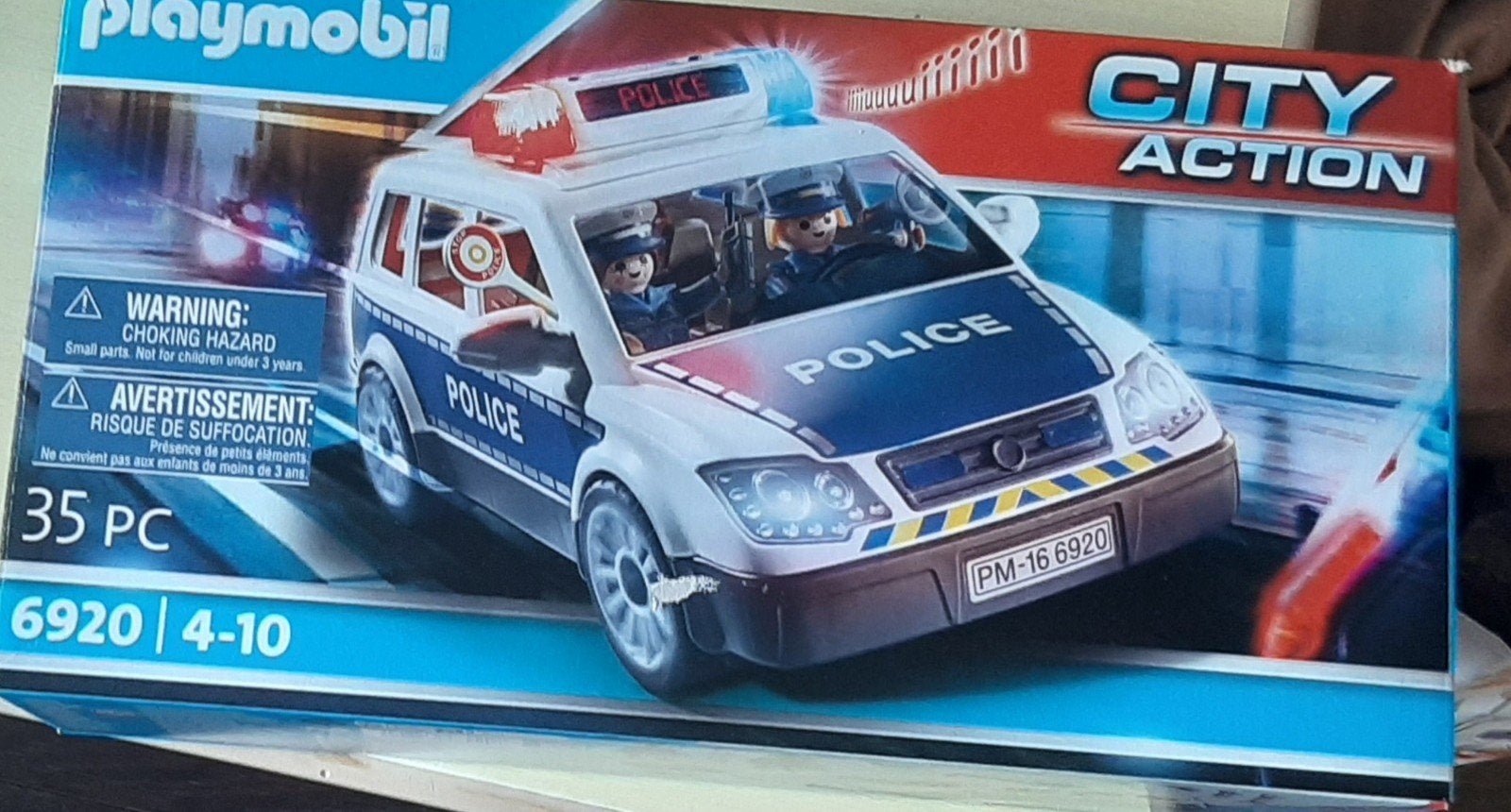 Playmobil City Action Politieauto, Ophalen, Complete set, Voertuig, Zo goed als nieuw