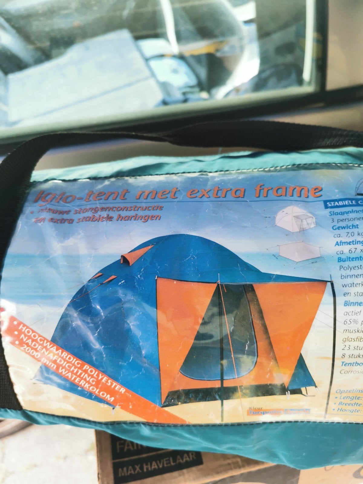 Iglo tent met extra frame voor 3 personen, Ophalen of Verzenden, Zo goed als nieuw, Tot en met 3