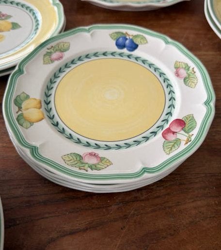 Villeroy & Boch french garden 6 ontbijtborden, Ophalen of Verzenden