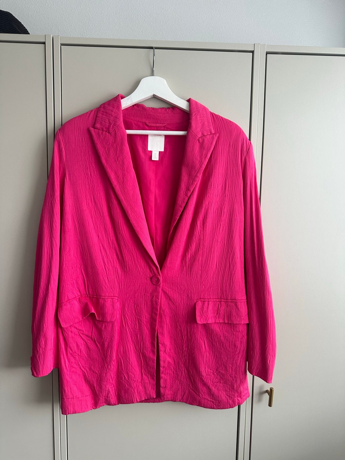Roze oversized blazer maat M H&M, Ophalen of Verzenden, Gedragen