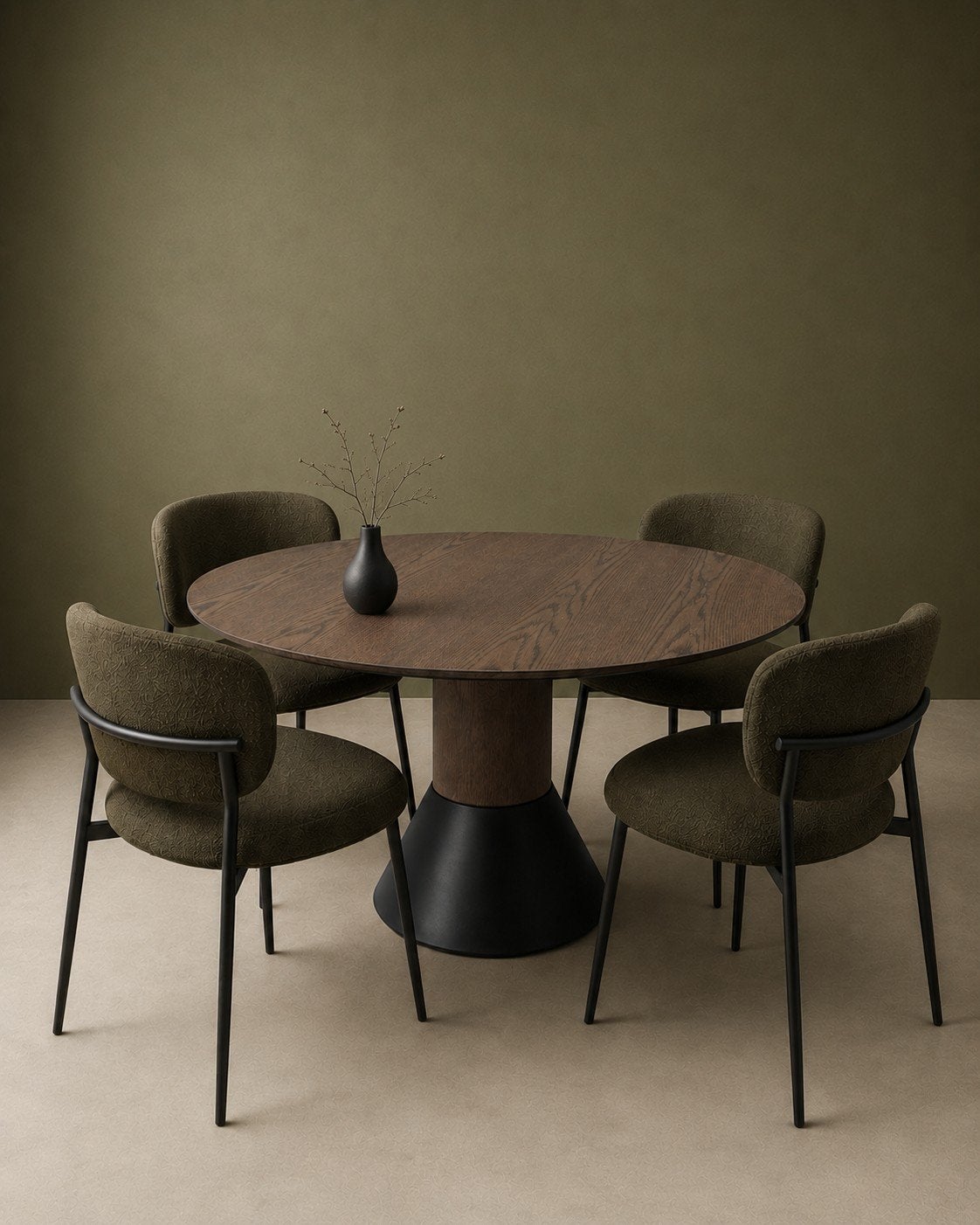 Arco Balance rond "walnut" 120cm, Huis en Inrichting, Gebruikt, Rond, Ophalen of Verzenden, 100 tot 150 cm