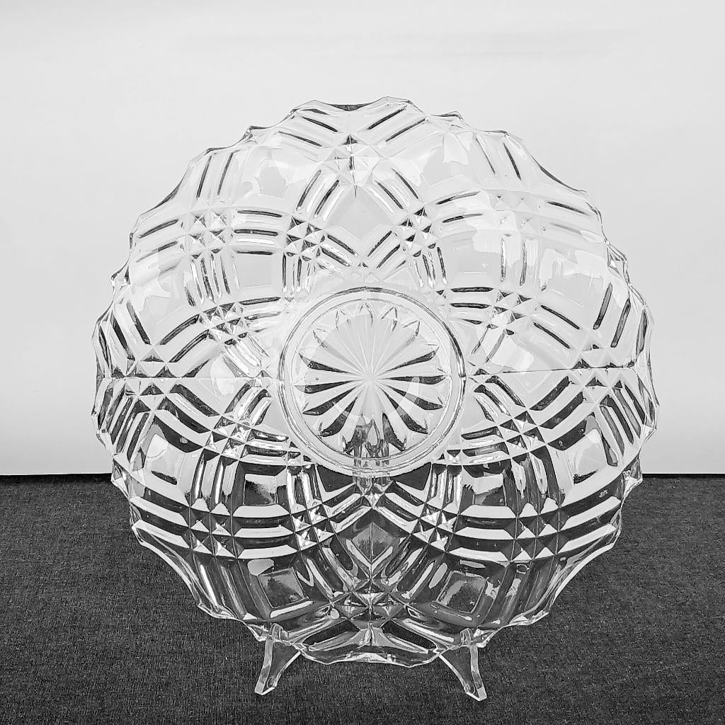Schaal Taartschaal Pavillons België Persglas Art Deco, Ophalen of Verzenden