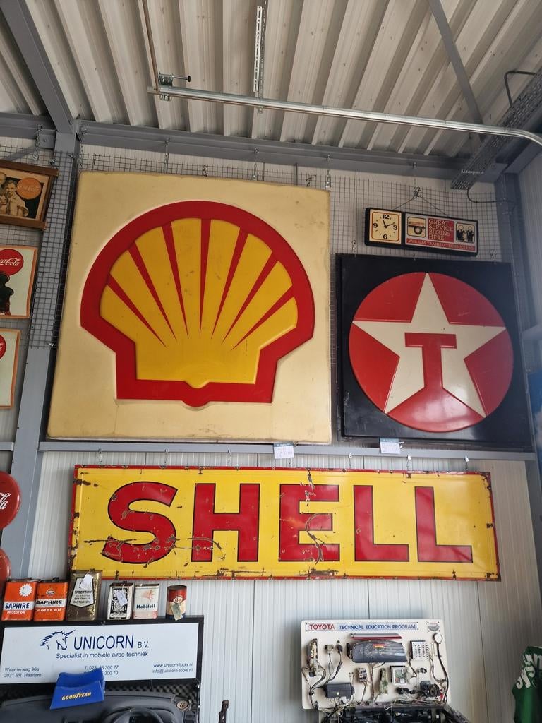 Shell lichtbak usa xxxl 260x 250 cm, Ophalen, Gebruikt, Lichtbak of (neon) lamp