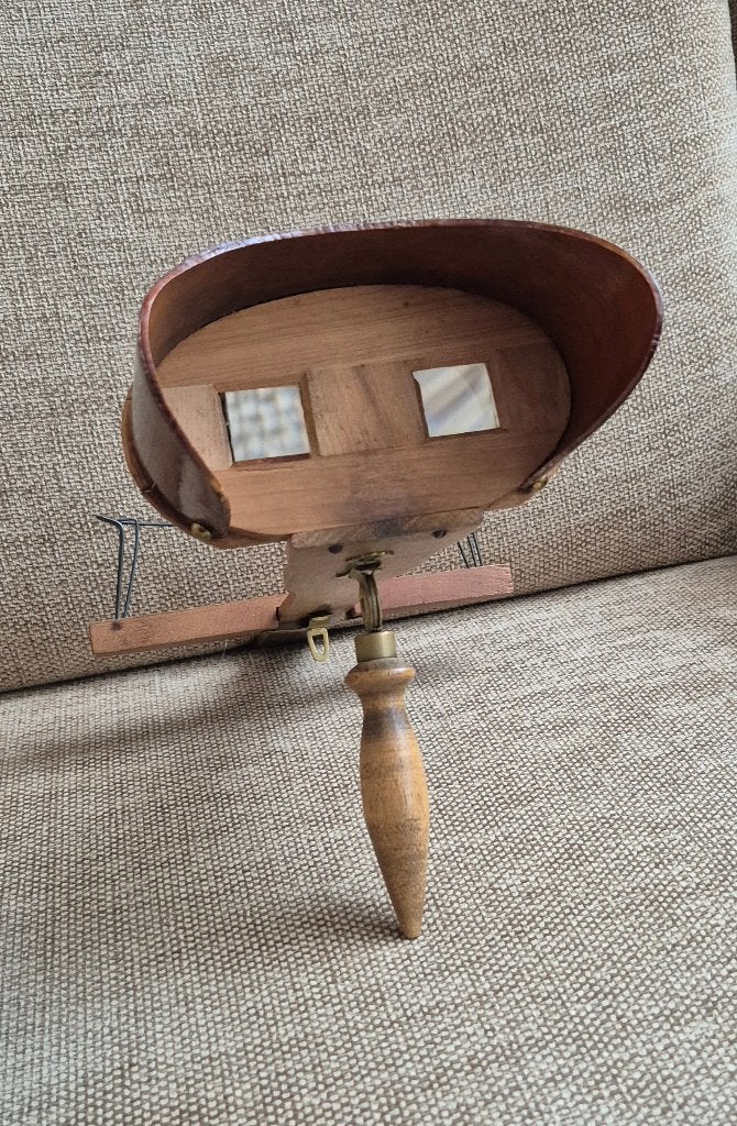 Antieke stereoscope / stereoviewer inclusief kaarten, Ophalen, Gebruikt, Compact, Overige Merken