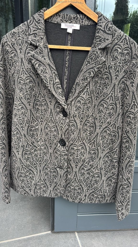 Jersey Blazer Peter Hahn, Nieuw Jasje Grijs/Zwart, 44, Kerst, Maat 42/44 (L), Nieuw, Ophalen of Verzenden, Peter Hahn