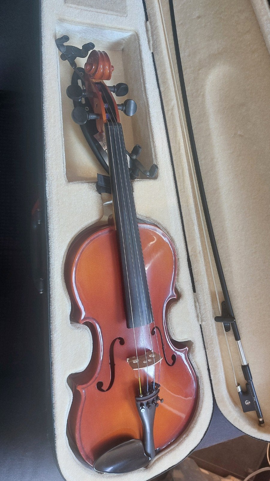 Viool met koffer en draaghoes in goede staat, Muziek en Instrumenten, Strijkinstrumenten | Violen en Altviolen, Ophalen, Zo goed als nieuw