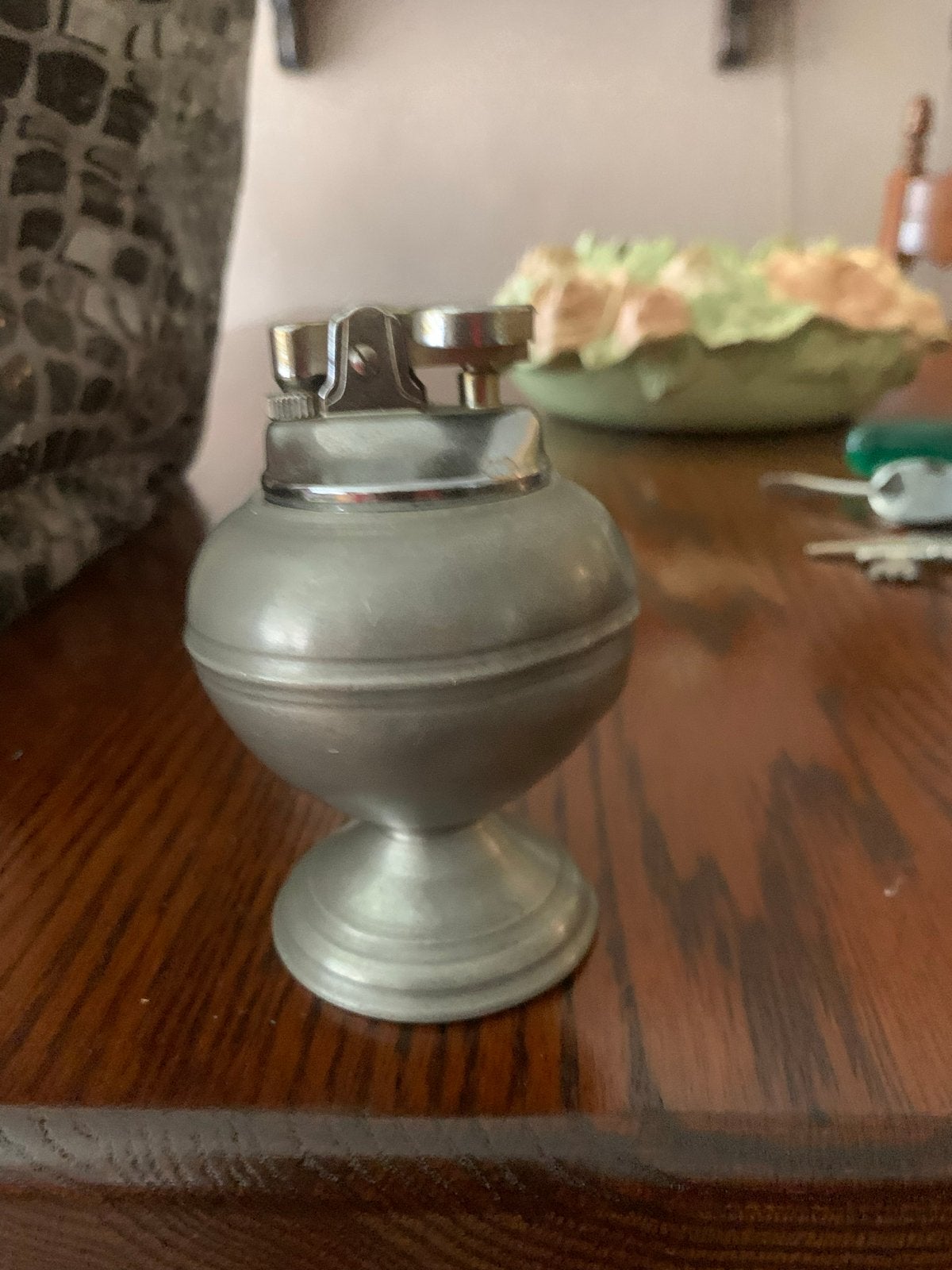 Vintage Tinnen Tafelaansteker - Decoratieve Aansteker, Ophalen of Verzenden, Gebruikt, Aansteker