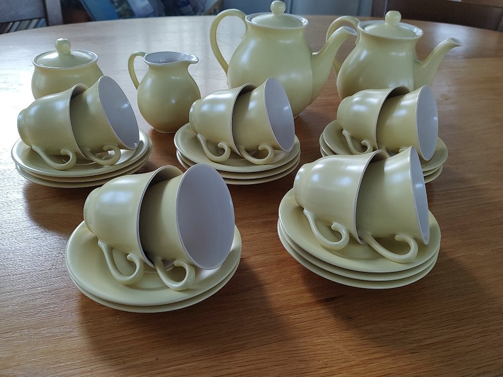 de driehoek huizen kofie en thee servies 10 kop en schotels, Ophalen