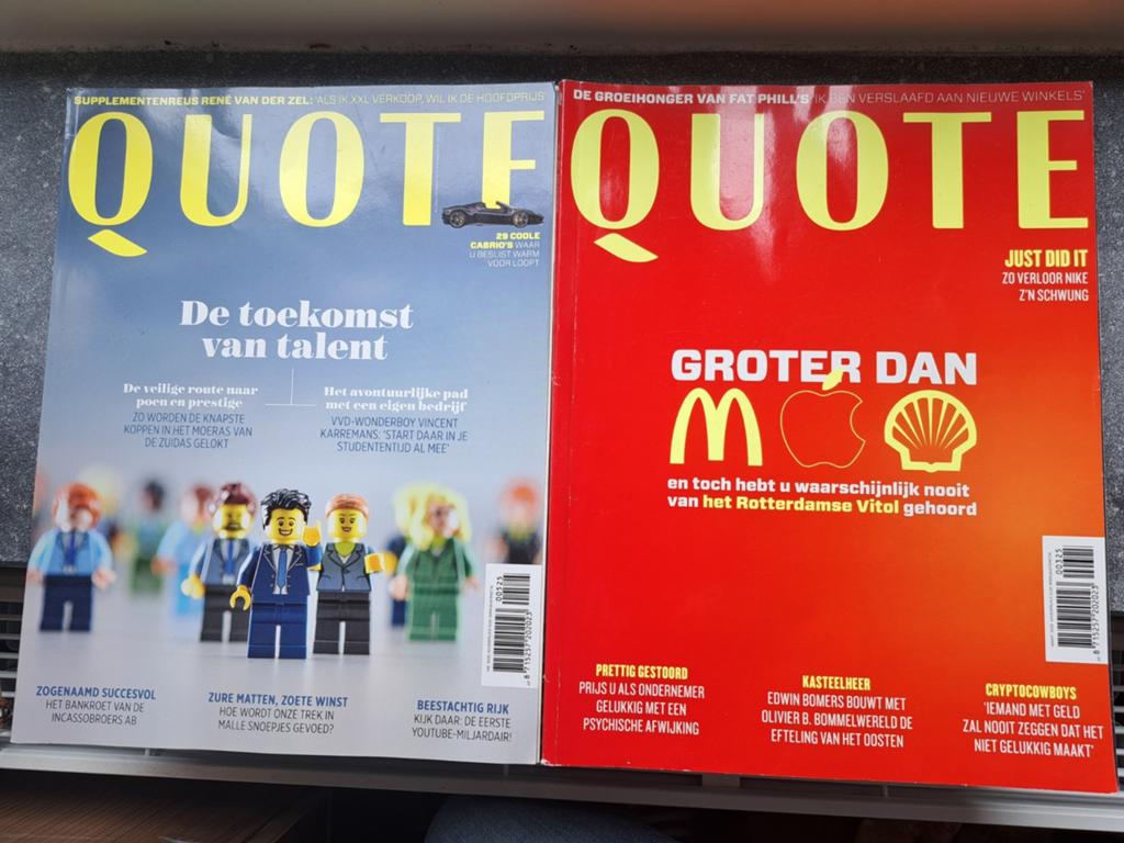 Quote Magazine: De Toekomst van Talent & Groter Dan, Boeken, Ophalen of Verzenden, Gelezen, Glossy