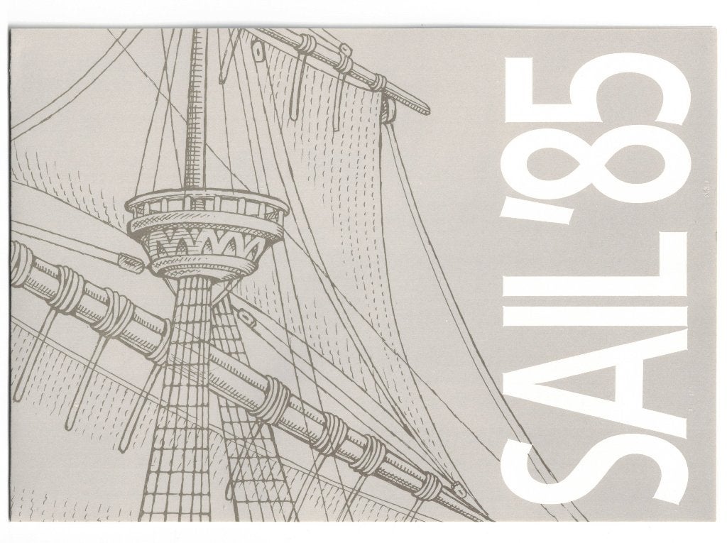 SAIL 1985 Postzegelmapje PTT Post, Ophalen of Verzenden, Gestempeld