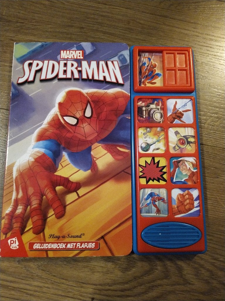 Spiderman geluiden boek - werkend, Kinderen en Baby's, Speelgoed | Actiefiguren, Ophalen of Verzenden, Gebruikt