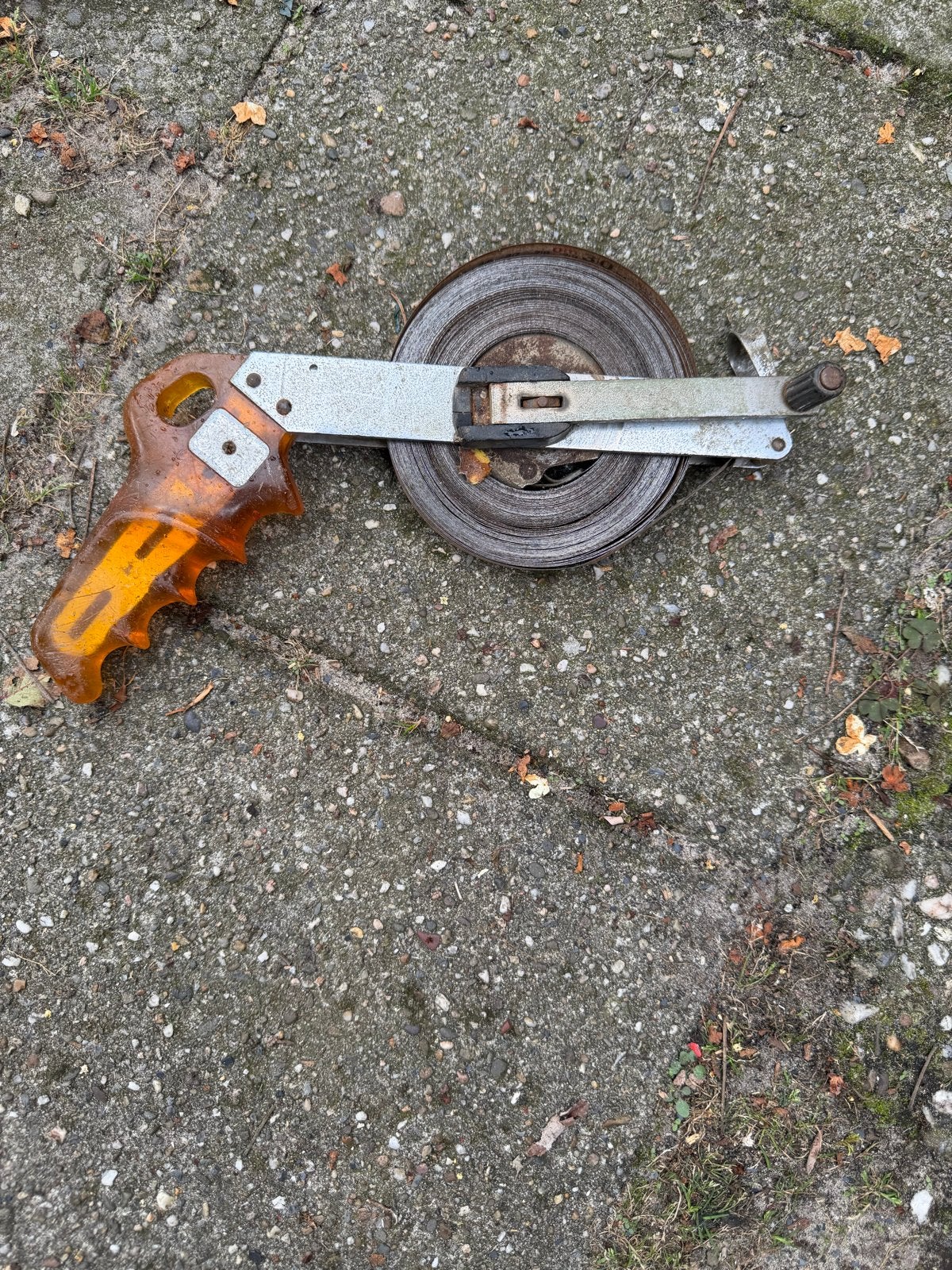 Oude rolmaat/meetlint - Vintage gereedschap, Ophalen, Gebruikt, Rolmaat/meetlint, Overige merken