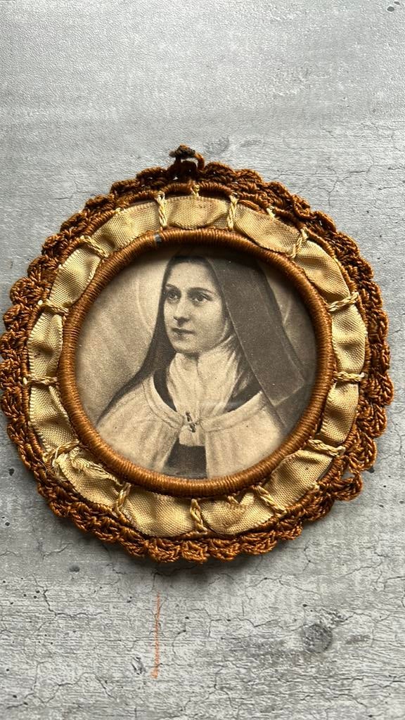 Antiek devotie portret van de heilige Theresia van Lisieux, Ophalen of Verzenden