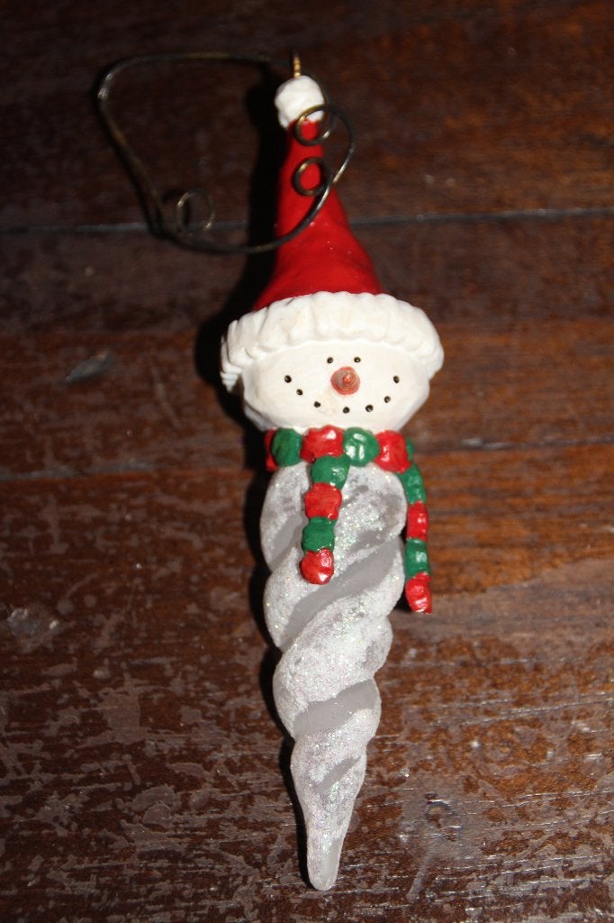 sneeuwpop ijspegel ornament, Diversen, Ophalen of Verzenden, Gebruikt