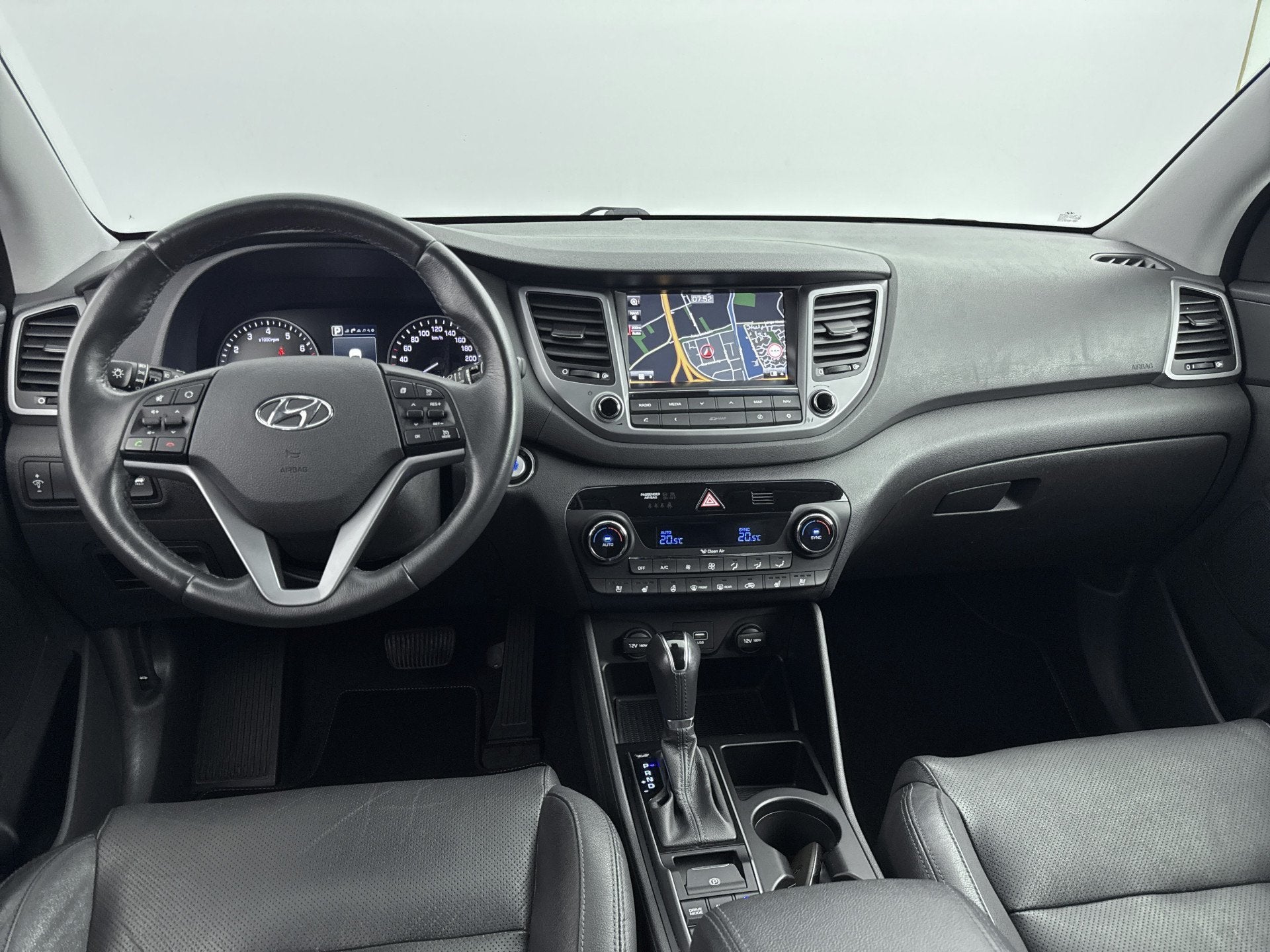 Hyundai Tucson 1.6 T-GDi Premium 4WD // LEDER // STOEL VERWA, Auto's, Gebruikt, 4 cilinders, Zwart, Leder