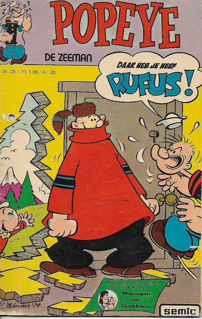 Popeye De zeeman - Nr. 28: Daar heb je neef rufus, Boeken, Strips | Comics, Eén comic, Ophalen of Verzenden, Gelezen, Amerika