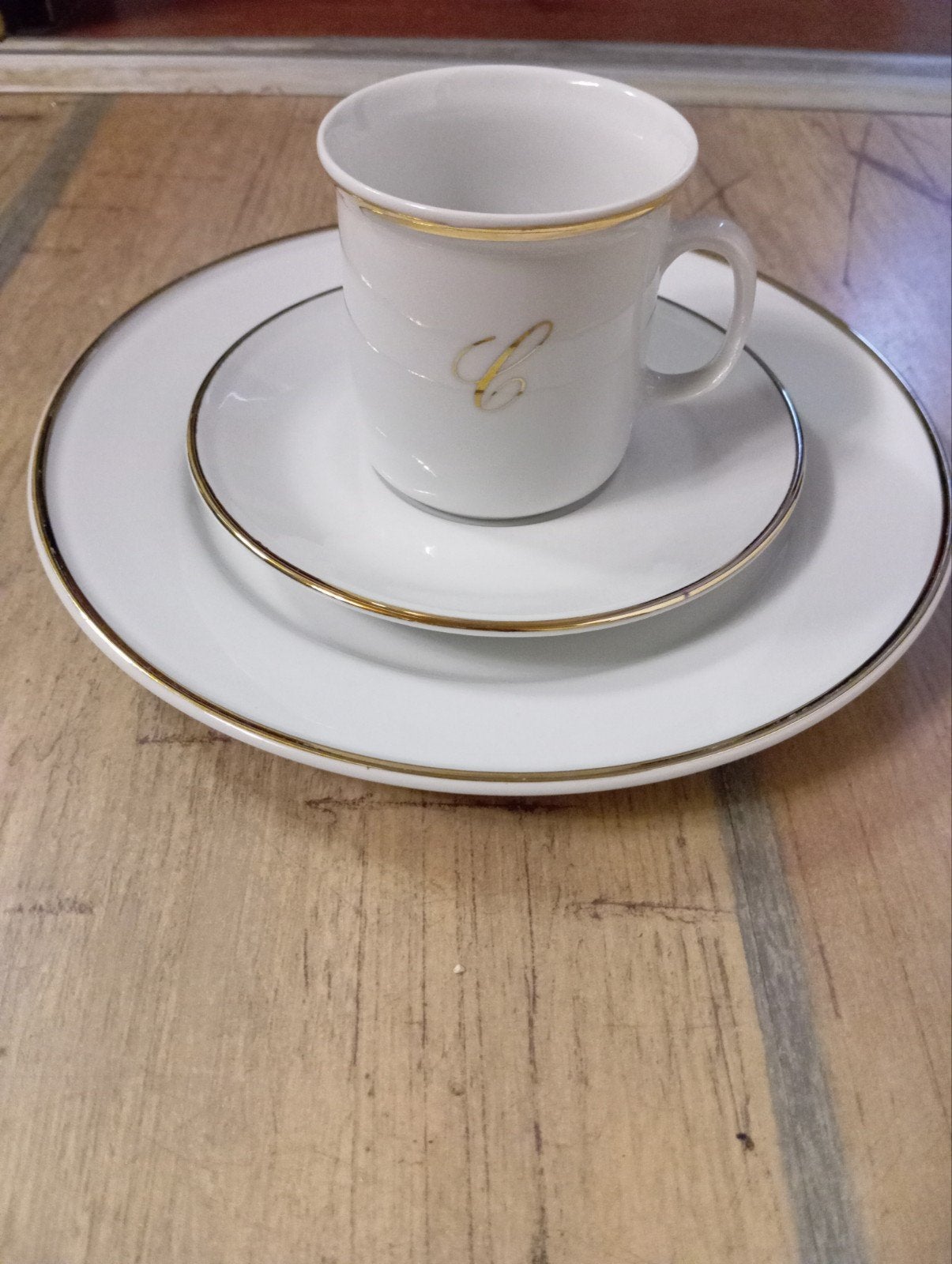 Vintage Bavaria West Germany Porseleinen Servies met 'C', Antiek en Kunst, Ophalen of Verzenden