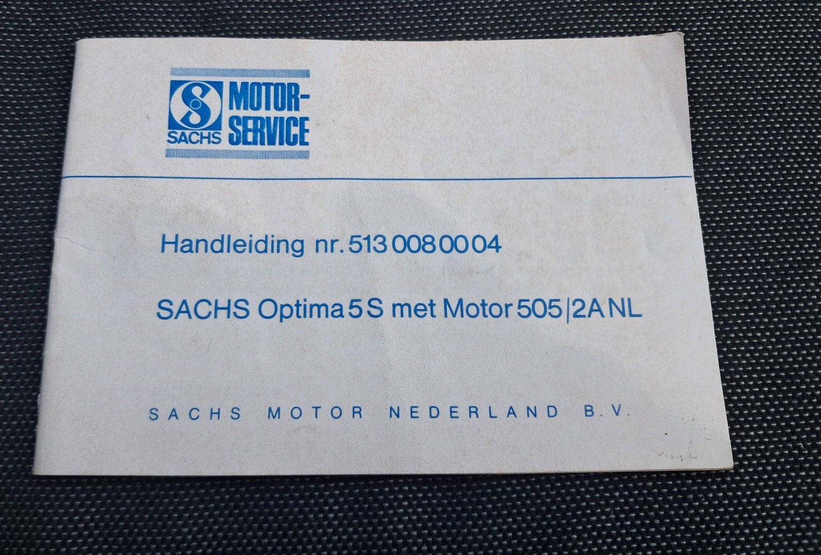 Handleiding Sachs Optima 5S Bromfiets Motor 505/2ANL, Ophalen of Verzenden