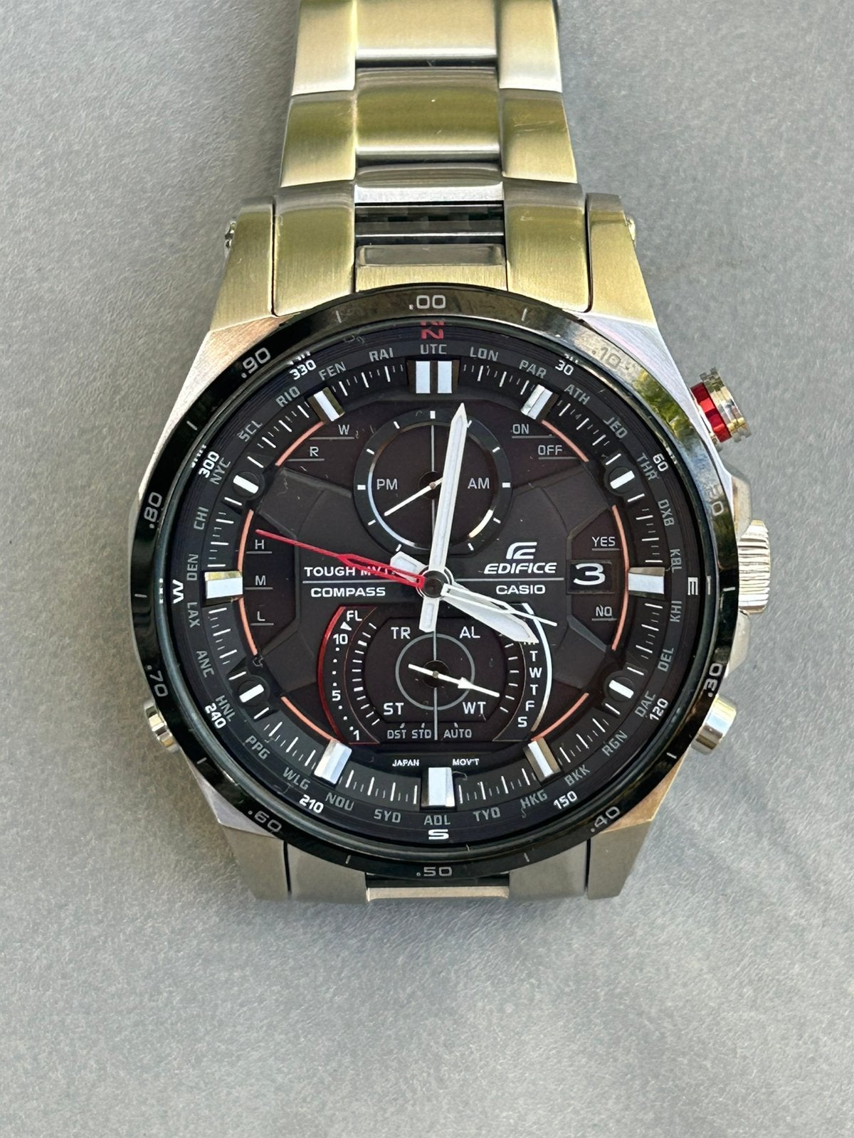 Zgan Casio Edifice 5312 EQW-A1200, solar hetenhorloge, Overige materialen, Overige materialen, Nieuw, Ophalen of Verzenden